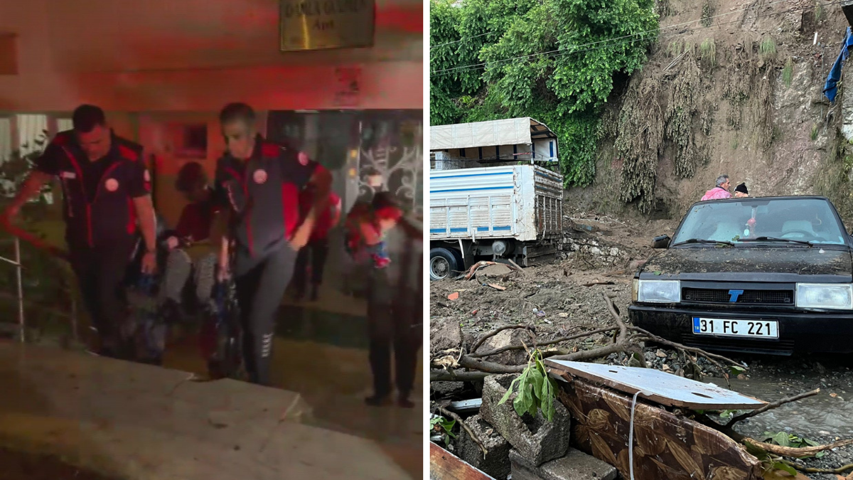 Hatay'da sağanak sele dönüştü: Köprü çöktü, göçük meydana geldi