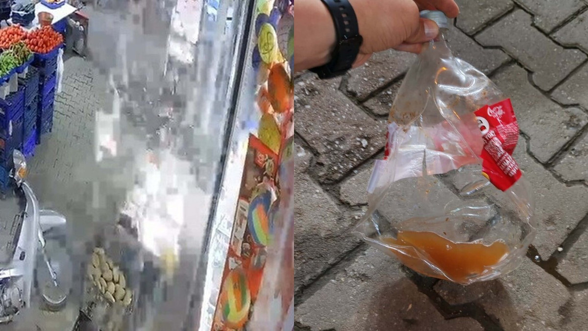 Aşırı sıcak sirke şişesini patlattı; o anlar güvenlik kamerasına yansıdı