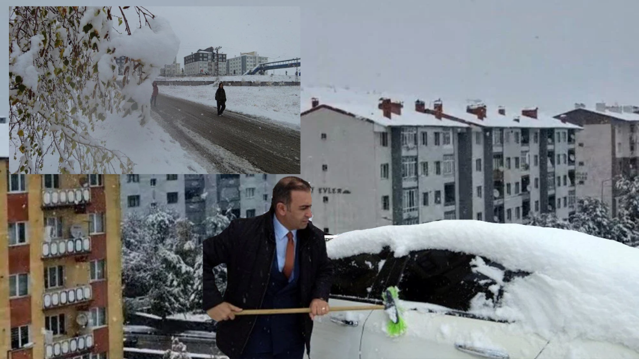 Kış erken geldi: Yağmur kar yağışına döndü, yeni haftaya bembeyaz başladılar