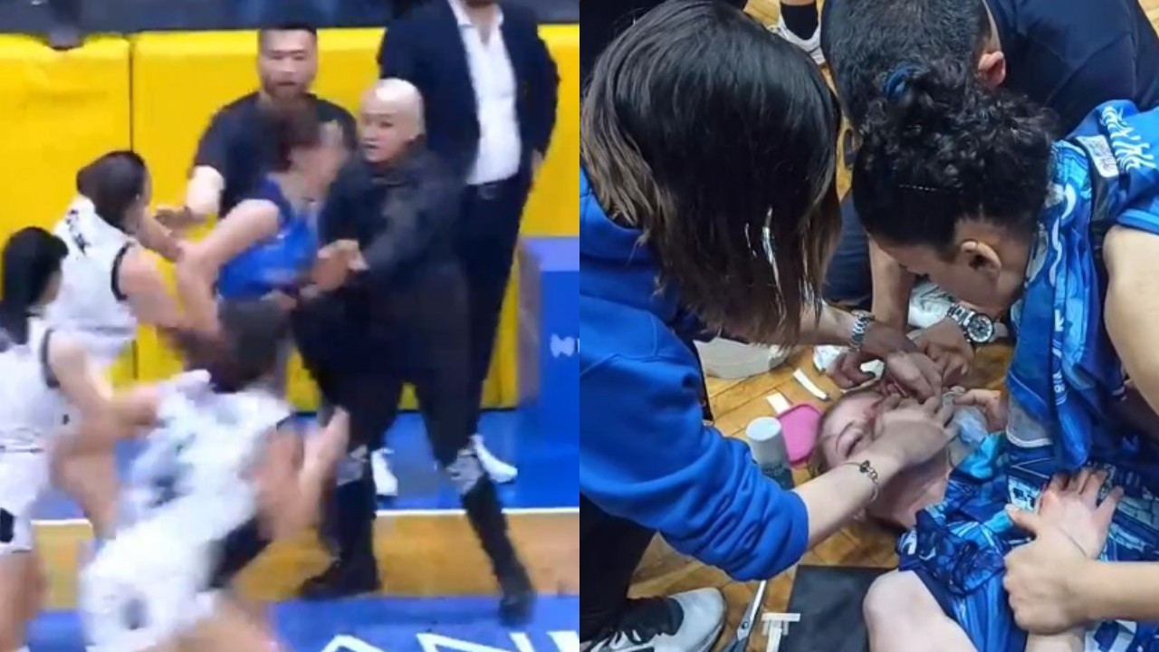 Mersin'de kadınlar basketbol maçında oyuncular arasında kavga çıktı