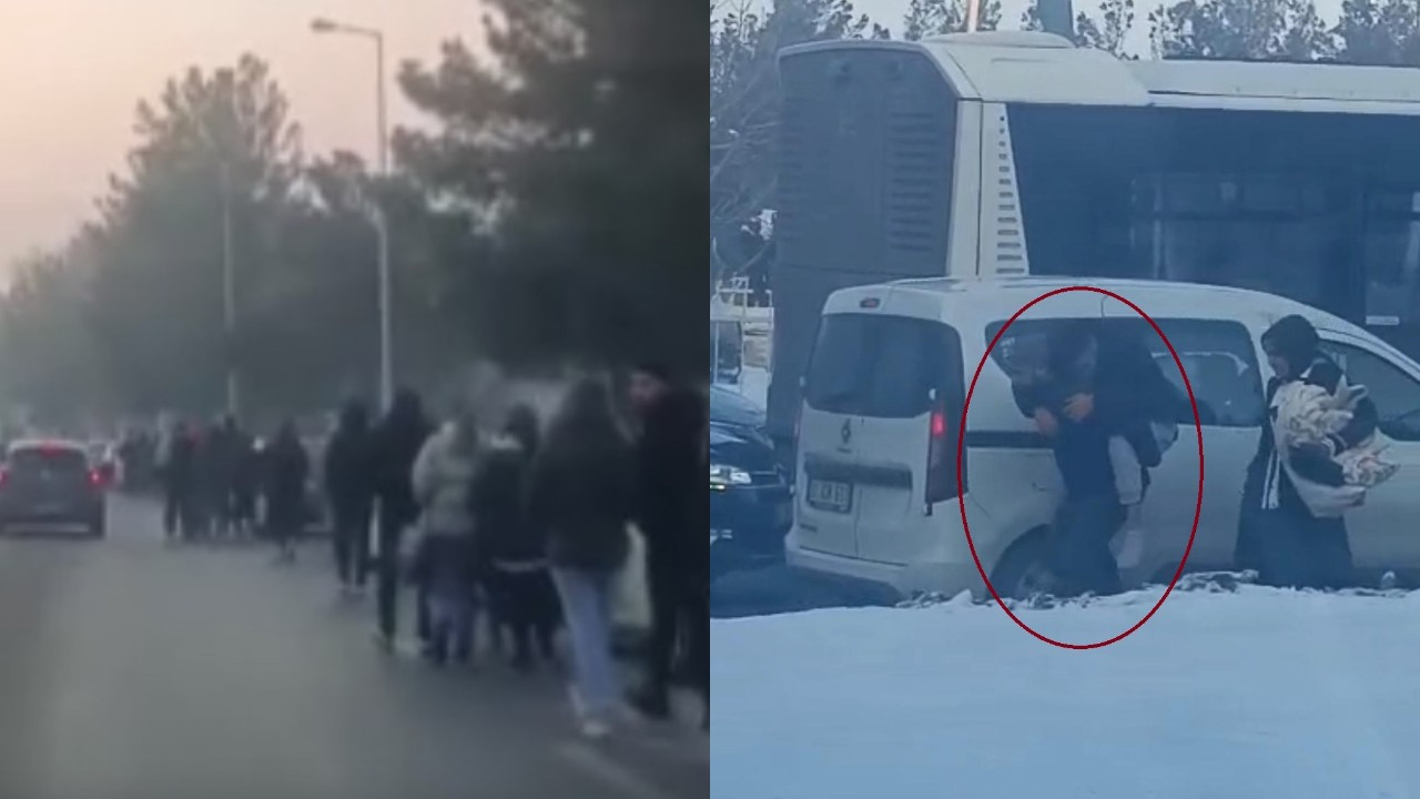 Diyarbakır'da bir vatandaş tıkanan yolda hastasını…