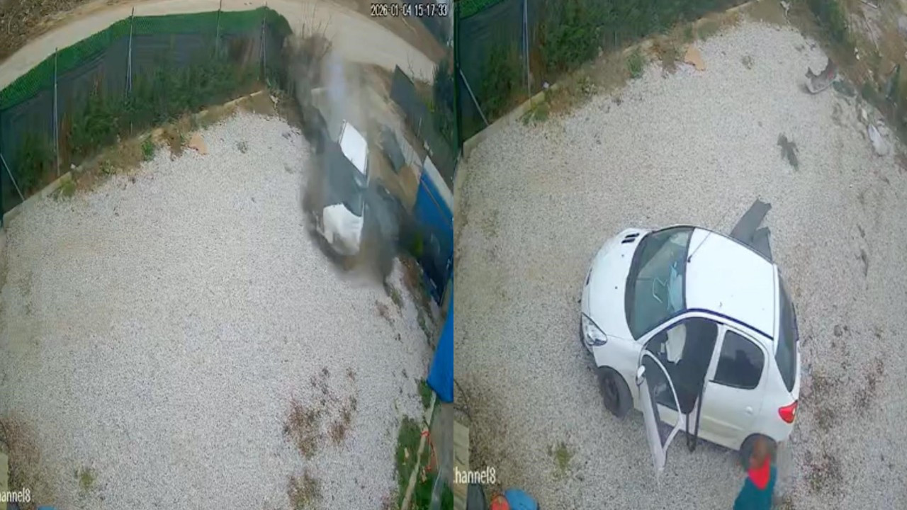 Direksiyon hakimiyetini kaybeden sürücü ölümden döndü