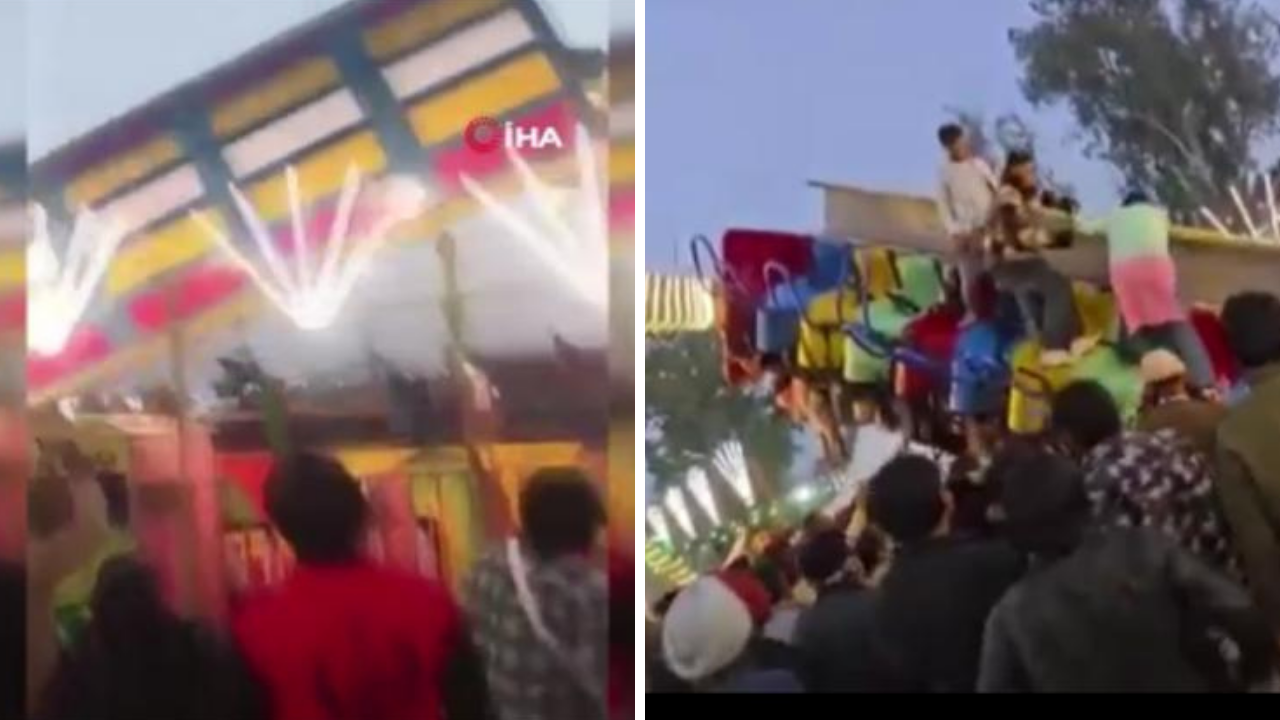 Hindistan'da lunaparkta korkunç kaza! Tsunami Salıncağı metrelerce yükseklikten yere çakıldı: Can kaybı var