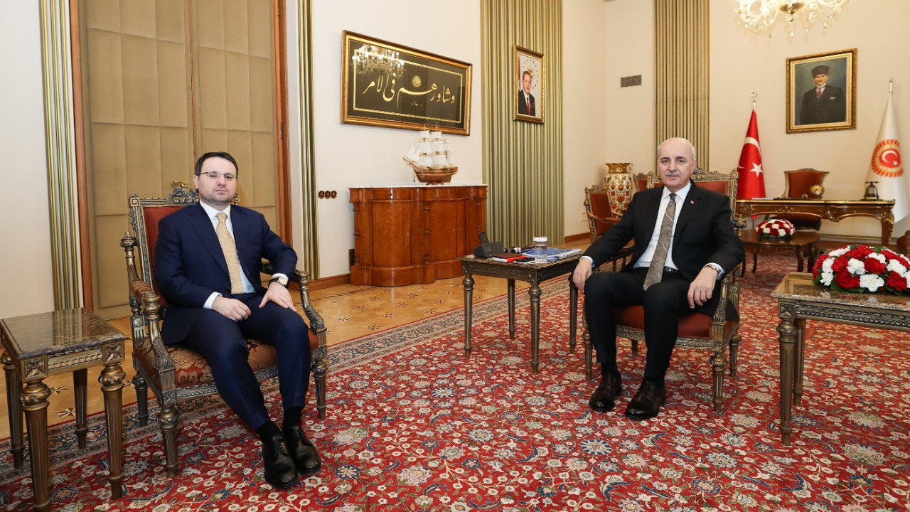 TBMM Başkanı Kurtulmuş, Adalet Bakanı Gürlek'i kabul etti