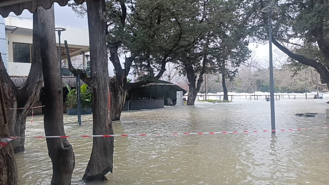 Manavgat Irmağı'nda su debisi yükseldi, işletmeleri su bastı