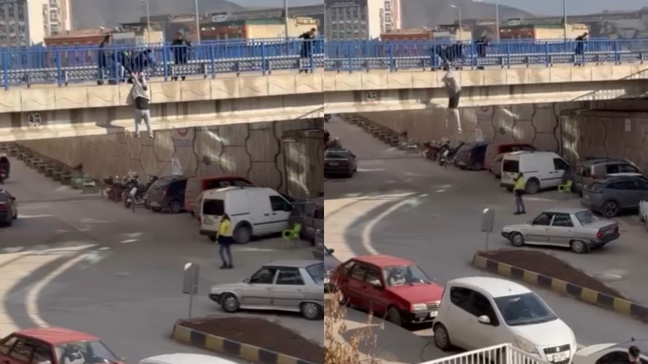 Köprüde can pazarı: Tutunamayınca yere düştü