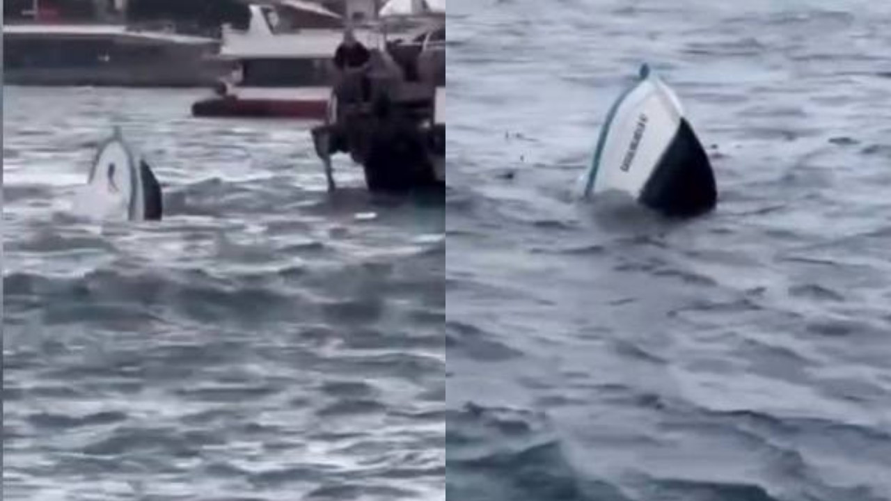 Yolcu vapuru balıkçı teknesine çarptı! Panik anları kamerada