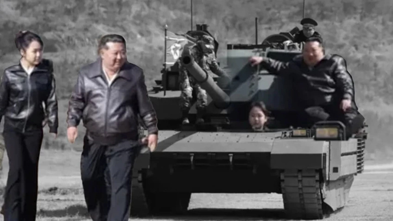 Tank üstünde güç gösterisi: Kim Jong Un ve Kızı Ju Ae’den dünyaya mesaj