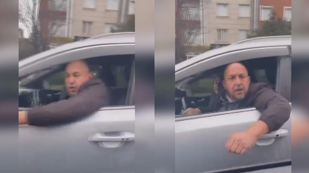 Beylikdüzü’nde trafikte şiddet! Çocuğu olan kadının aracına saldırı kamerada