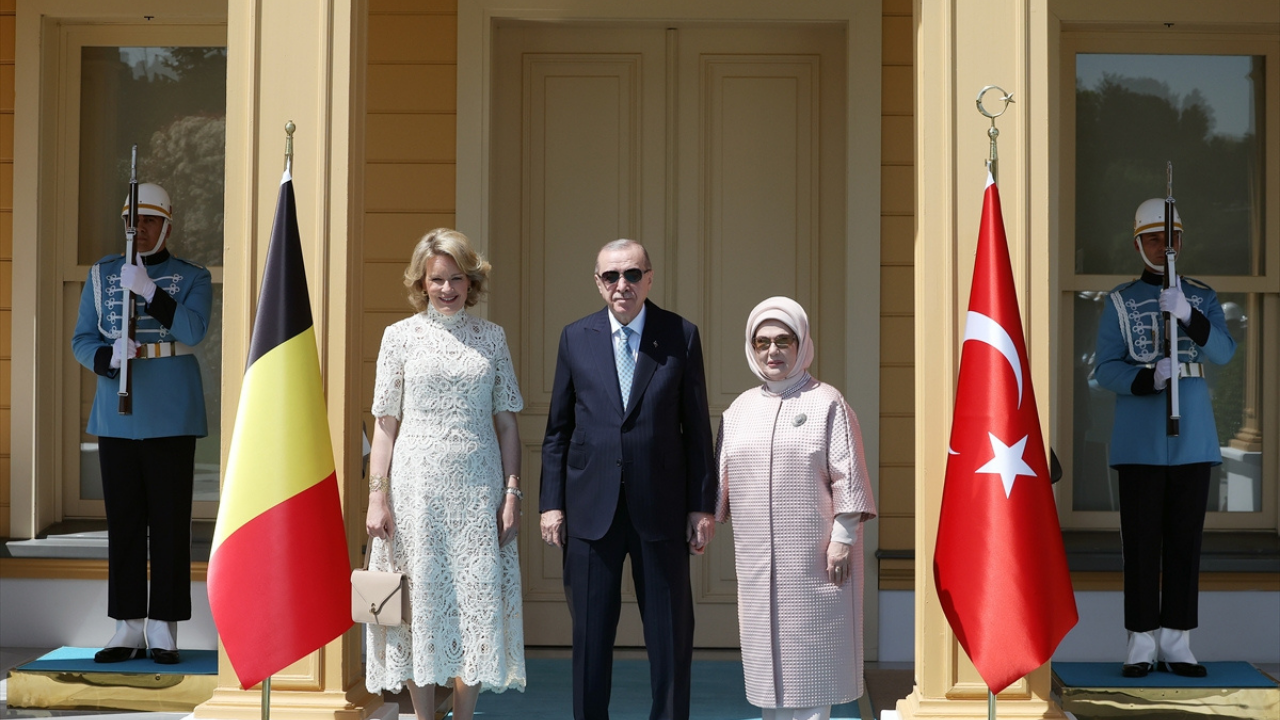 Cumhurbaşkanı Erdoğan, Belçika Kraliçesi Mathilde’yi Vahdettin Köşkü’nde ağırladı