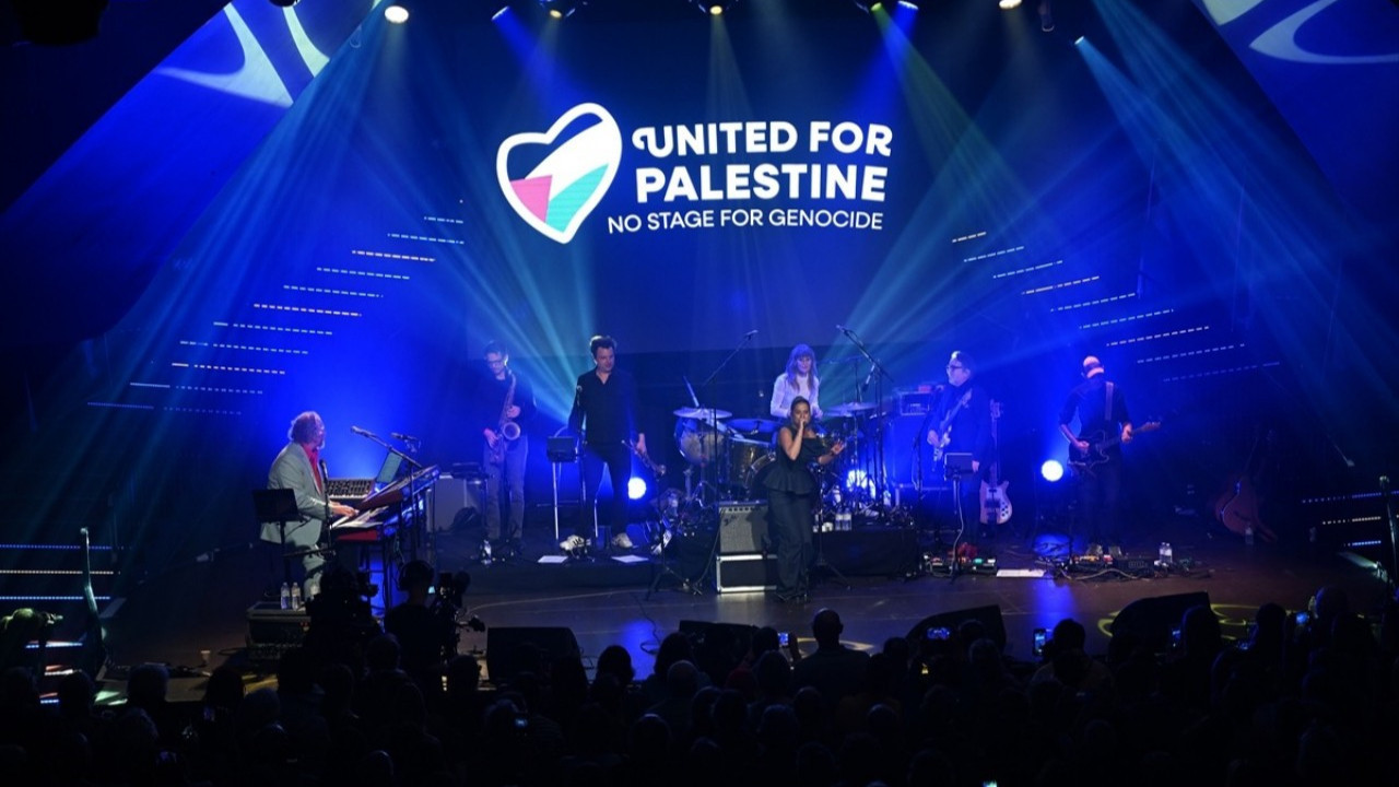 Brüksel'de İsrail'in katılımına tepki için Eurovision'a alternatif konser düzenlendi