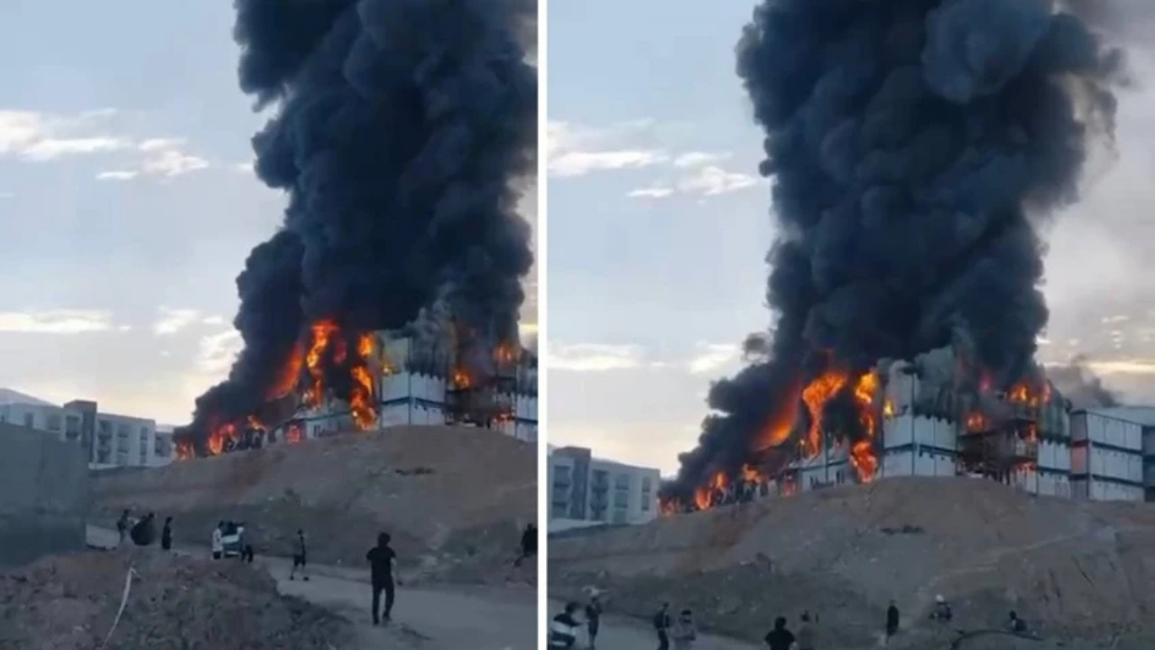 Kahramanmaraş'ta şantiye alanında yangın! Ölü ve yaralılar var