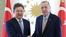 Cumhurbaşkanı Erdoğan Gazprom'un Başkanı Aleksey Miller ile görüştü