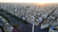 Arjantin'in başkenti Buenos Aires'te Dünya Kupası şampiyonluğu sonrası ikonik fotoğraflar