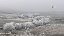 Elazığ’da kırağı ağaçları beyaza bürüdü