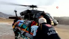 Kalp hastası vatandaşın yardımına jandarma helikopteri yetişti