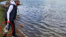 Milyonlarca kez izlenen ilginç balık tutma videosu viral oldu! Kolay balık tutmak için sadece 3 malzemeye ihtiyacınız var: Plastik şişe, ip ve kürdan...