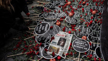 Agos Gazetesi Genel Yayın Yönetmeni Hrant Dink'in ölümünün üzerinden 16 yıl geçti: Saldırıya uğradığı noktada anma gerçekleştirildi