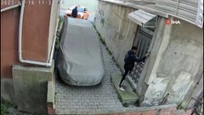 Taksiciye para ödemeden kaçan müşteri kamerada