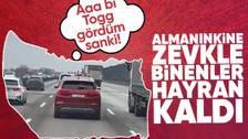 Togg'dan heyecanlandıran görüntü! Yerli ve milli gururumuz Almanya yollarında kameraya böyle yansıdı