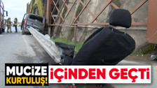 Mucize kurtuluş: Maltepe'de direksiyon hakimiyetini kaybeden sürücü bariyerlere girdi! Aracın koltuğu... VİDEO