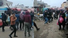 Suriyelilerin tarlada başlayıp pazarda devam eden sopalı kavgasına gözaltı! Sınır dışı edildiler
