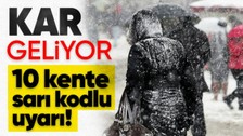 Kar yağışı yurt genelinde etkili olurken Meteoroloji 10 kent için uyarı verdi!