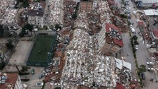 Son dakika deprem haberleri... Kahramanmaraş'ta meydana gelen depremler Hatay'da meydana gelen yıkım havadan görüntülendi