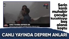 Son dakika deprem haberleri... Muhabir depreme canlı yayında yakalandı