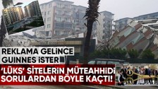 Müteahhit, Guinnes rekoruna başvurduğu devasa altın makasıyla açılışını yaptığı site yıkılınca sırra kadem bastı