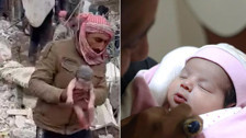 Suriye'de deprem enkazında doğan bebeği halası evlat edindi