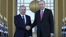 Cumhurbaşkanı Erdoğan, Özbekistan Cumhurbaşkanı Mirziyoyev ile görüştü