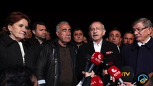 İYİ Parti lideri Akşener, Gelecek Partisi Genel Başkanı Davutoğlu ve CHP Genel Başkanı Kemal Kılıçdaroğlu selden etkilenen Şanlıurfa'da
