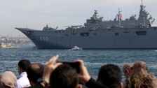 TCG Anadolu gemisi Sarayburnu Limanı'na demirledi: Gemi, yarın vatandaşların ziyaretine açılacak