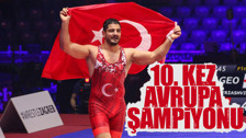 Taha Akgül, Büyükler Avrupa Güreş Şampiyonası serbest stil 125 kiloda 10'uncu kez altın madalya aldı