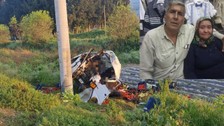 Tire'de kahreden kaza! Evli çift yanarak can verdi