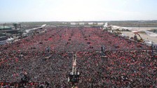 AK Parti'nin Atatürk Havalimanı'nda yapılan Büyük İstanbul Mitingi'nde gövde gösterisi! 1 milyon 700 bin kişi katıldı