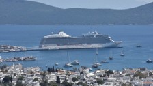 Kruvaziyer gemisi Marina 1182 turisti Bodrum'a getirdi