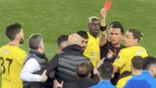 Trabzon'da Ankaragücü'ne iki kırmızı kart!