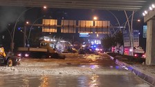 Ankara'da sağanak yağış sebebiyle yollar sular altında kaldı