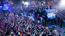 Barcelona'da şampiyonluk coşkusu