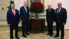 Son dakika! Beştepe'de ikinci tur zirvesi! Erdoğan Cumhur İttifakı liderleriyle bir araya geldi