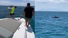 Saros'ta deniz yatağında uyuyakala şahıs bakın nerede bulundu!