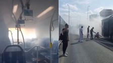 İstanbul'da metrobüste yangın çıktı! Yolcular korkuyla kaçıştı