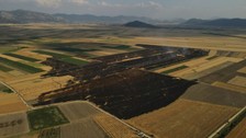 Burdur’da 800 dönüm tarım arazisi yangında küle döndü