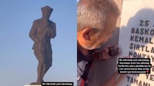 Afyonkarahisar'da yaşlı çift Kocatepe Anıtı'nı yeniledi