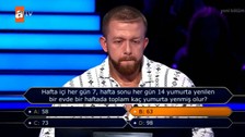 Milyoner'e katılan Gibi dizisinin Vücutçu Yalvaç'ı Arda Berç Dalıcı'ya ironik soru: 14 yumurta yenilen bir evde...