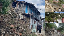 Beşiktaş'ta taş yağmuru! Kaya parçaları evlerin üzerine düştü