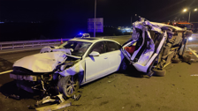 Kuzey Marmara Otoyolu'nda 3 araç feci bir şekilde çarpıştı!