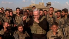 Katil İsrail kana doymadı! Netanyahu Gazze sınırından kara harekatı mesajı verdi: Hazırız